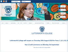 Tablet Screenshot of lutterworthcollege.com